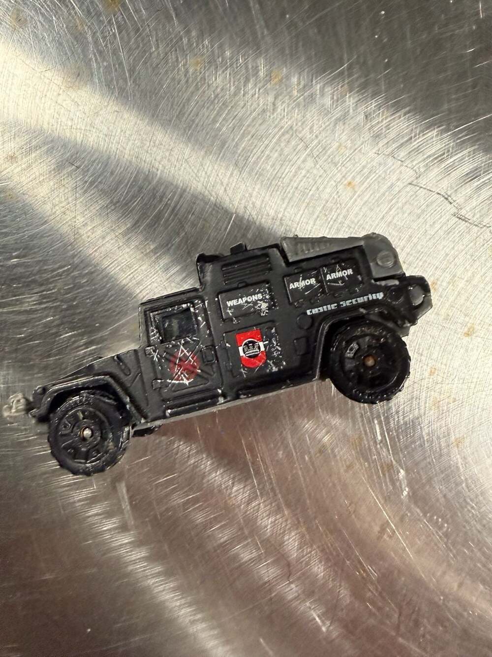 Matchbox Hummer H1 Castle Security Black Armored Vehicle Toy Car 2008